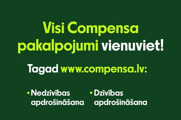 Compensa – viens zīmols un plašākais dzīvības un nedzīvības apdrošināšanas pakalpojumu klāsts Latvijā, turpmāk arī vienotā mājaslapā – compensa.lv